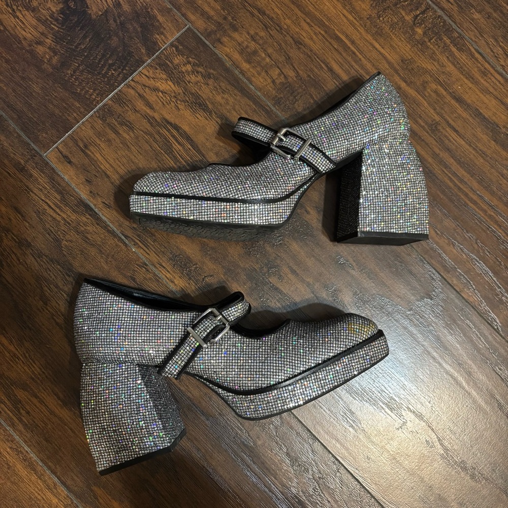 Gianni Bini Glittering Platform Mary Janes
